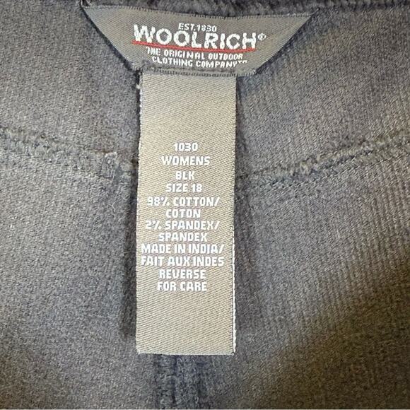 Woolrich, Black Corduroy Straight Leg Pants. Size 18. Excellent condition! - Picture 5 of 6